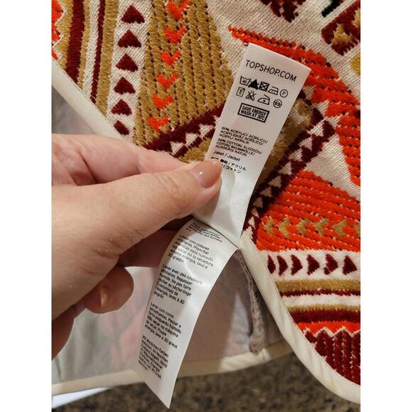 Topshop Embroidered Jacket Women's Size 6 Beautiful Condition - Picture 5 of 6